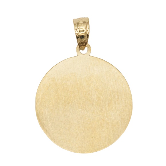 14k Solid Gold Saint Christopher Medal - Protective Jewelry Gifts for Him - Picture 2 of 5